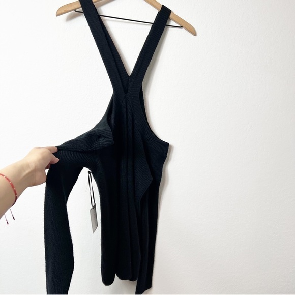 1. State Cross Neck Cold Shoulder Black Top Sweater Plus Size 2X BRAND NEW - Picture 4 of 8